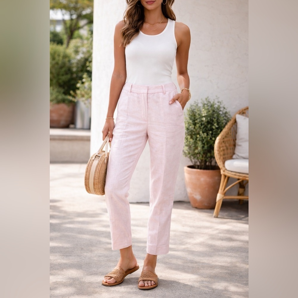 Ralph Lauren 100% Linen Pants Size 8P
Lined Classic Fit